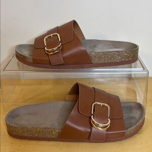 H&M Brown Slide Sandals Size 9
